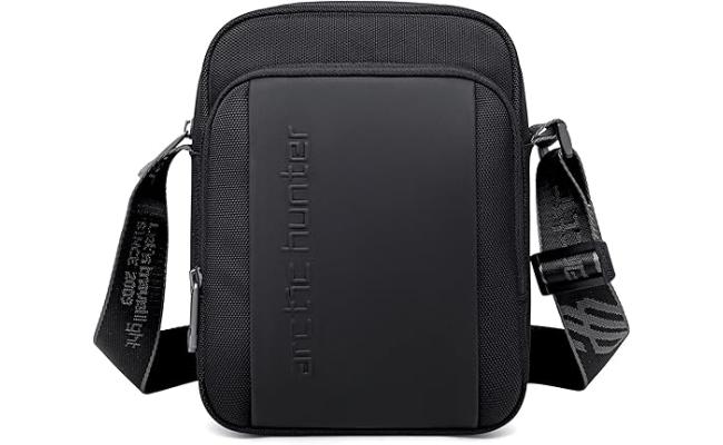 Arctic Hunter Premium Unisex Sling Bag Water Resistant Polyester Cross Body Bag with Anti-Theft Design for Travel Business Daily Casual, Black , K00542 Arctic Hunter Premium Unisex Sling Bag Water Resistant Polyester Cross Body Bag with Anti-Theft Design for Travel Business Daily Casual, Black , K00542