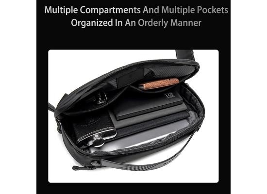 Arctic Hunter Cross Body Travel Sling Bag Water Resistant Anti-Theft Tough Men Series Unisex Messager Shoulder bag, , 26 x 5 x 15 cm, Black , Y00020