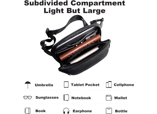 Arctic Hunter Stylish Crossbody Bag Anti-Theft Water Repellent Chest Bag for Men Women on Shopping Travel Office Hiking, Black , Y00561