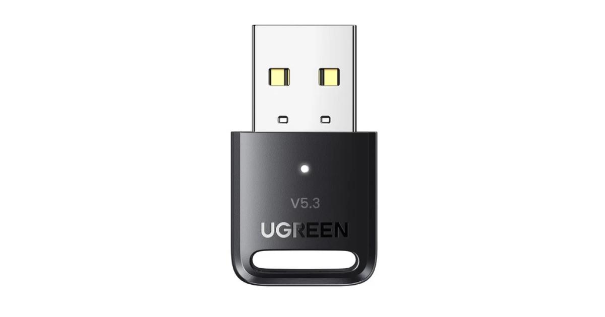 UGREEN Bluetooth V5.3 USB Adapter for PC, Laptop, Plug & Play for Windows, Up To 20m Operation