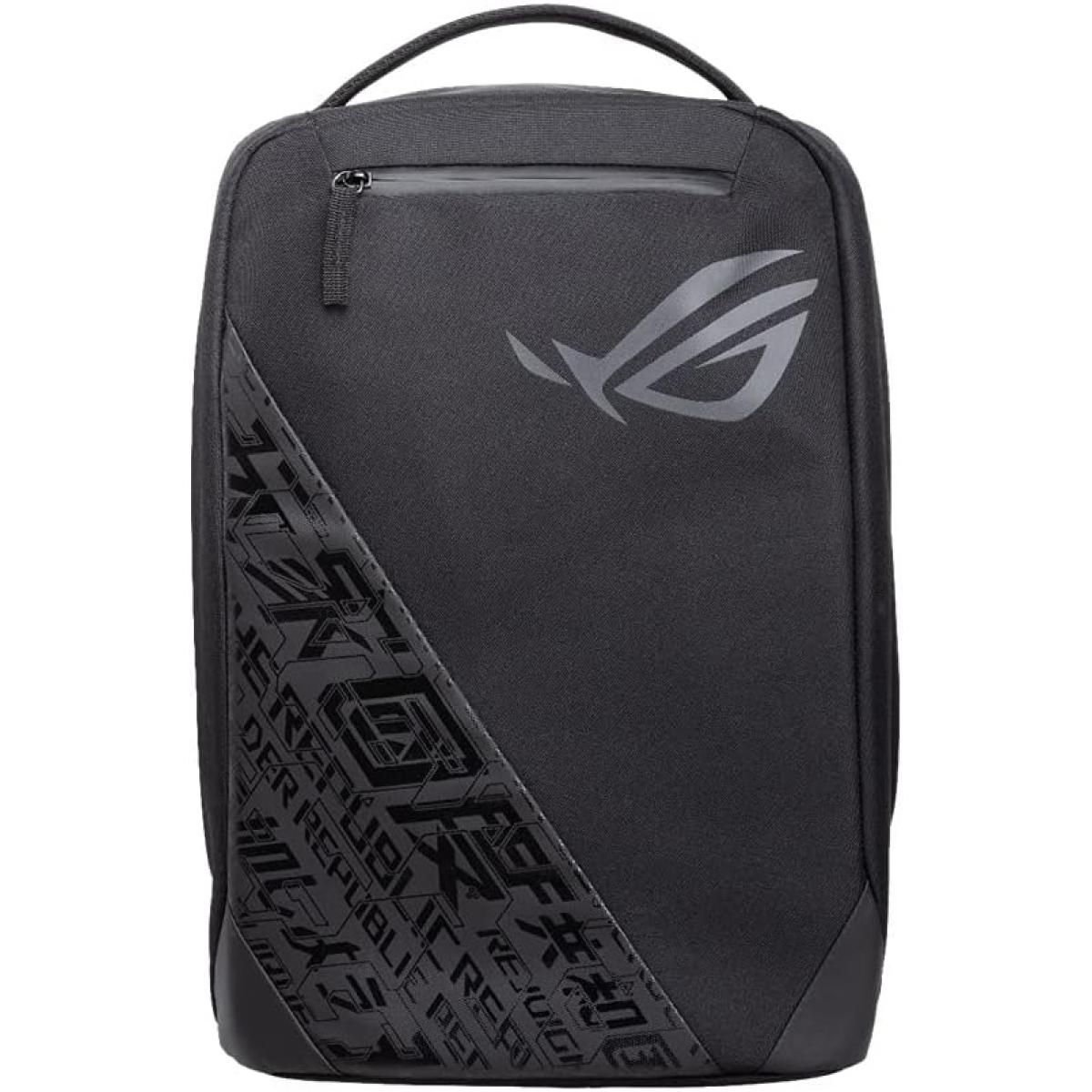 ASUS ROG Backpack (BP1501G), Polyester & Cotton Fabric, Up To 17” Notebook, Stylish, gaming-inspired design w/ ROG Logo​ - Black