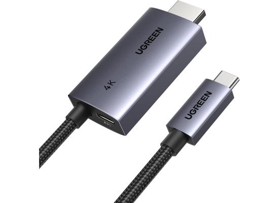 UGREEN USB C to HDMI Cable 2M 4K 60Hz 100W PD Fast Charging 2-in-1 Thunderbolt iPhone 16 Pro MacBook iPad Galaxy (55330)