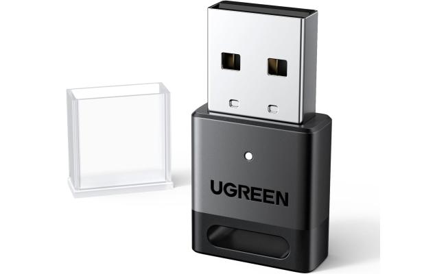 UGREEN USB Bluetooth Adapter for PC Bluetooth 5.4 Dongle Receiver EDR & BLE, Plug & Play Supports Windows 11/10/8.1, for Desktop, Laptop, Headphone,Keyboard,Mouse, Speakers,Printer