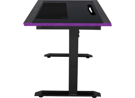 Cooler Master GD120 ARGB (Black & Purple) Gaming Desk w/ Steel & Aluminum Body, 120 x 75 x 74cm (LxWxH), 100KG Tabletop Durability, MasterPlus+ Software Compatible, Cable Management Tray, Incl Mousepad