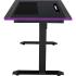 Cooler Master GD120 ARGB (Black & Purple) Gaming Desk w/ Steel & Aluminum Body, 120 x 75 x 74cm (LxWxH), 100KG Tabletop Durability, MasterPlus+ Software Compatible, Cable Management Tray, Incl Mousepad