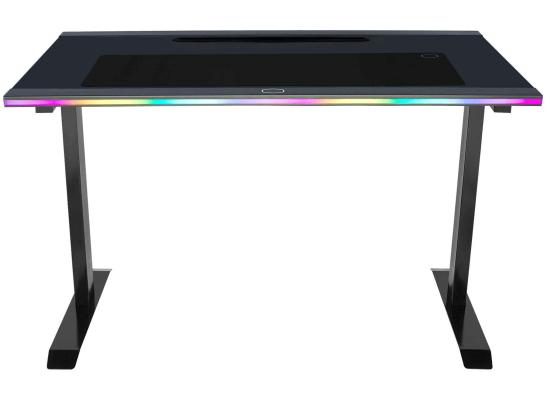 Cooler Master GD120 ARGB (Black & Purple) Gaming Desk w/ Steel & Aluminum Body, 120 x 75 x 74cm (LxWxH), 100KG Tabletop Durability, MasterPlus+ Software Compatible, Cable Management Tray, Incl Mousepad