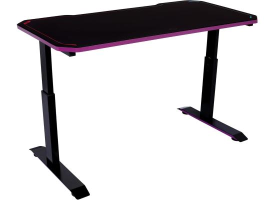 Cooler Master GD120 V1 (Black & Purple) Gaming Desk w/ Steel & Aluminum Body, Full Surface MousePad, 120 x 60 cm (LxW), 3 Levels Height Adjustment, 100KG Tabletop Durability Easy Cable Management