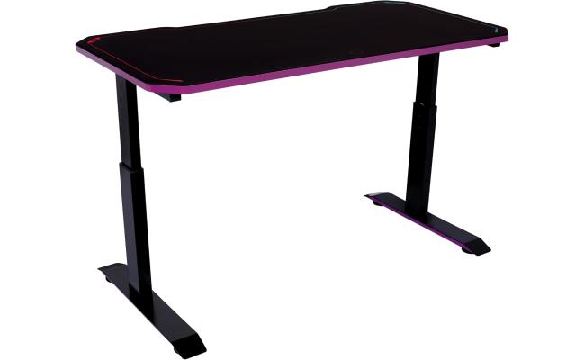 Cooler Master GD120 V1 (Black & Purple) Gaming Desk w/ Steel & Aluminum Body, Full Surface MousePad, 120 x 60 cm (LxW), 3 Levels Height Adjustment, 100KG Tabletop Durability Easy Cable Management