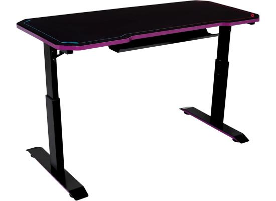 Cooler Master GD120 V1 (Black & Purple) Gaming Desk w/ Steel & Aluminum Body, Full Surface MousePad, 120 x 60 cm (LxW), 3 Levels Height Adjustment, 100KG Tabletop Durability Easy Cable Management