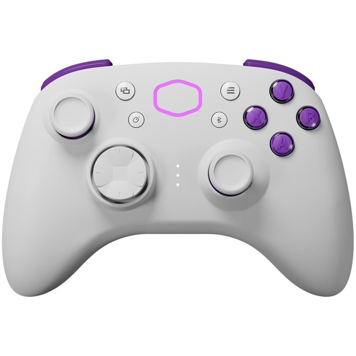 Cooler Master Storm Controller (White) Ergonomic Multi-Host Wireless (Bluetooth 5.0) & Wired via USB-C Gaming Controller Up To 40-Hours Battery Life - Xbox Layout Joystick For Win, iOS & Android