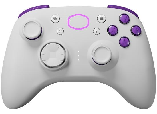 Cooler Master Storm Controller (White) Ergonomic Multi-Host Wireless (Bluetooth 5.0) & Wired via USB-C Gaming Controller Up To 40-Hours Battery Life - Xbox Layout Joystick For Win, iOS & Android 