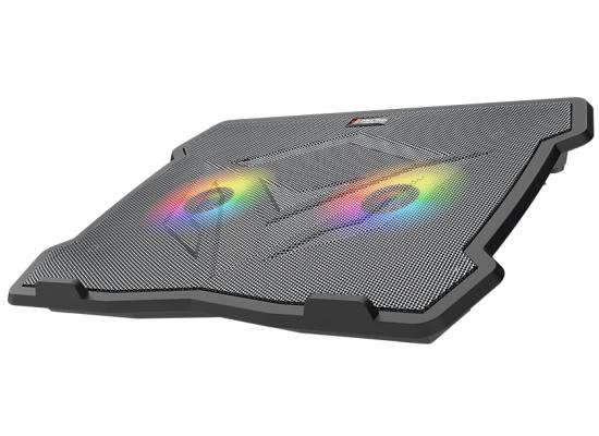 Meetion CP2020 LED Backlight Gaming Notebook Cooling pad, Adjustable Ergonomic Design & Non-Slip Baffle For Laptop From 9"-14" w/ Silent Dual Fan & USB*2	