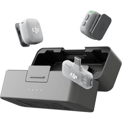 DJI Mic Mini 2 (2 TX + 1 Mobile RX + Charging Case), Lavalier Wireless Vlogging Mic for iPhone/Android/Camera, Bluetooth Microphone, Plug-And-Play, 90h Battery, Streaming, Noise Cancelling