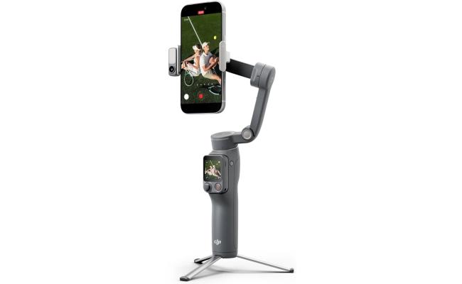 DJI Osmo Mobile 8P Gimbal Stabilizer, Remote Controller, Native Tracking, Built-in Extension Rod & Tripod, 10h Battery, 360° Pan Rotation, Phone Gimbal.