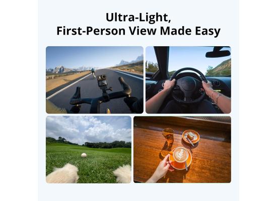 DJI Osmo Nano Standard Combo (128GB) - Small 4K/60fps Vlogging Camera with a 1/1.3″ Sensor, 143° Wide FOV Video, 200-Min Recording, Swift Content Transfer, Magnetic POV Cam 4K for Sports, Vlog