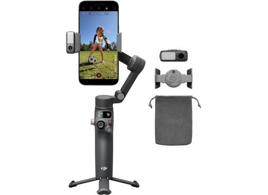 DJI Osmo Mobile 8 Gimbal Stabilizer for Phone, Native Tracking with Apple DockKit, 360° Pan Rotation, Built-in Extension Rod & Tripod, 10h Battery, Extension Rod, Foldable 3-Axis Stabilization