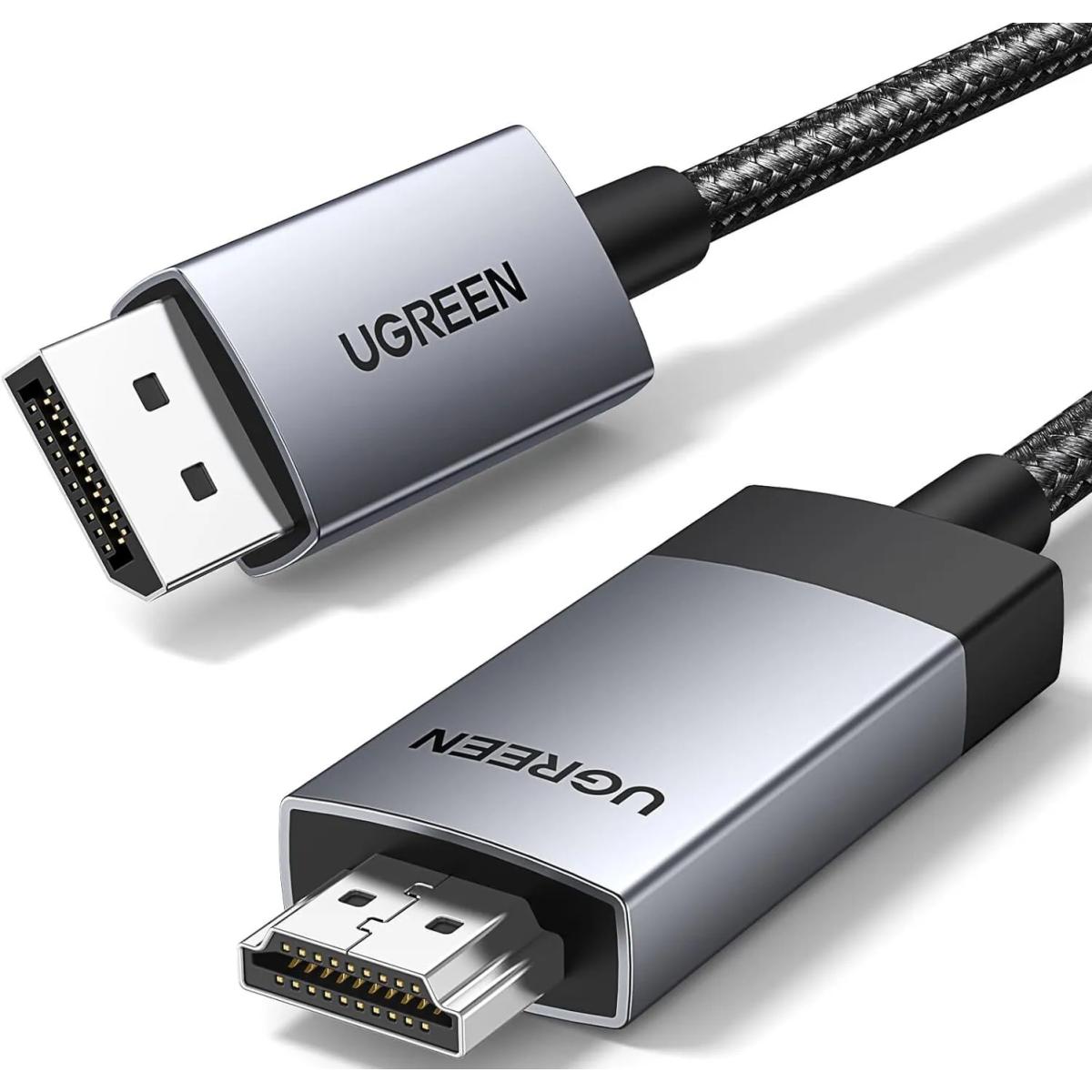 UGreen DP119 25491 DisplayPort 1.2 to HDMI 2.0 Cable, cable supports up to 4K@60Hz resolution - (3M)