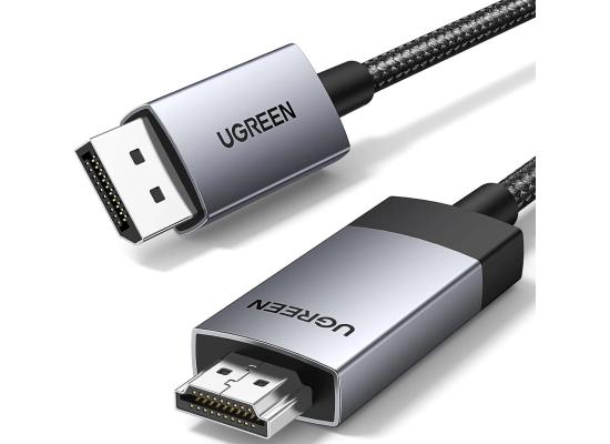 UGreen DP119 25491 DisplayPort 1.2 to HDMI 2.0 Cable, cable supports up to 4K@60Hz resolution - (3M)