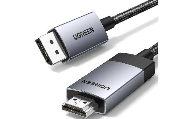 UGreen DP119 25491 DisplayPort 1.2 to HDMI 2.0 Cable, cable supports up to 4K@60Hz resolution - (3M)