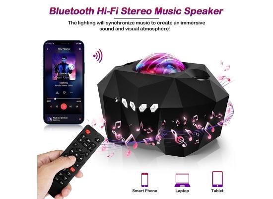 Dream Aurora Star Projector for Bedroom & Home Decor (Black), Sky Ocean Wave Colorful Night Lights w/ Multi Aurora Patterns & Modes, Galaxy Stars & Moon w/ Timer Function, Bluetooth Speaker, Voice Control, Remote Control & Type-C USB Cable