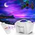 Dream Aurora Star Projector for Bedroom & Home Decor (White), Sky Ocean Wave Colorful Night Lights w/ Multi Aurora Patterns & Modes, Galaxy Stars & Moon w/ Timer Function, Bluetooth Speaker, Voice Control, Remote Control & Type-C USB Cable