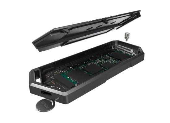 ASUS ROG STRIX ARION M.2 NVMe SSD RGB Enclosure USB3.2 Gen 2 Type-C (10 Gbps), Dual USB-C to C and USB-C to A Cables,Thermal Pads Included