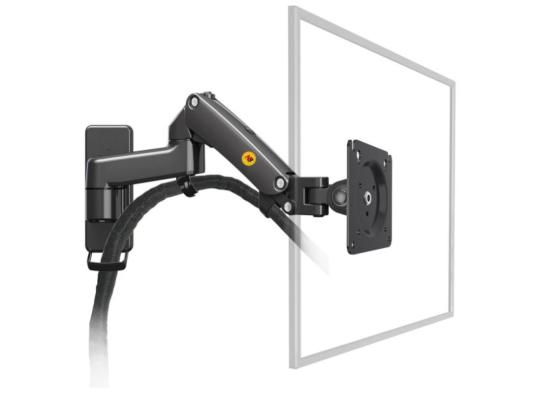 North Bayou (NB F150) Ergonomic Wall Mount Single Monitor Arm, Up To 17-35" Size & 3-12kg Weight, Vesa 75mm x 75 mm To 100mm x 100mm Mounting Hole