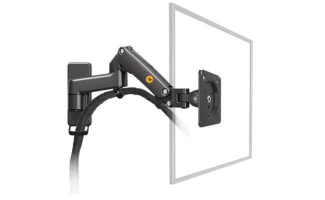 North Bayou (NB F150) Ergonomic Wall Mount Single Monitor Arm, Up To 17-35" Size & 3-12kg Weight, Vesa 75mm x 75 mm To 100mm x 100mm Mounting Hole