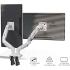 North Bayou (NB F160) Ergonomic Desk Mount Dual Monitor Arm, Up To 17-27" Size & 2-9kg Weight, Vesa 75mm x 75 mm To 100mm x 100mm Mounting Hole - White