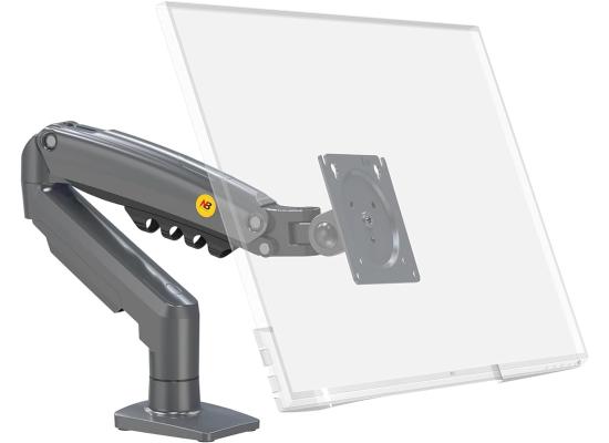 North Bayou (NB F80) Ergonomic Desk Mount Single Monitor Arm, Up To 17-30" Size & 2-9kg Weight, Vesa 75mm x 75 mm To 100mm x 100mm Mounting Hole