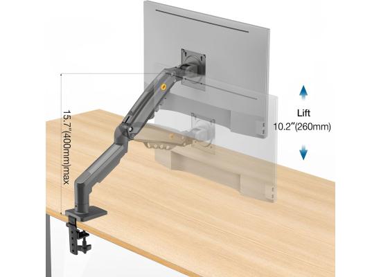 North Bayou (NB F80) Ergonomic Desk Mount Single Monitor Arm, Up To 17-30" Size & 2-9kg Weight, Vesa 75mm x 75 mm To 100mm x 100mm Mounting Hole