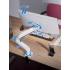 North Bayou (NB F80) Ergonomic Desk Mount Single Monitor Arm, Up To 17-30" Size & 2-9kg Weight, Vesa 75mm x 75 mm To 100mm x 100mm Mounting Hole - White