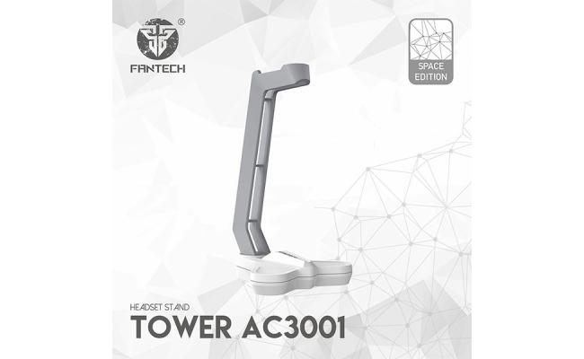 Fantech AC3001S Tower RGB Headset Stand, Headphone Holder - White