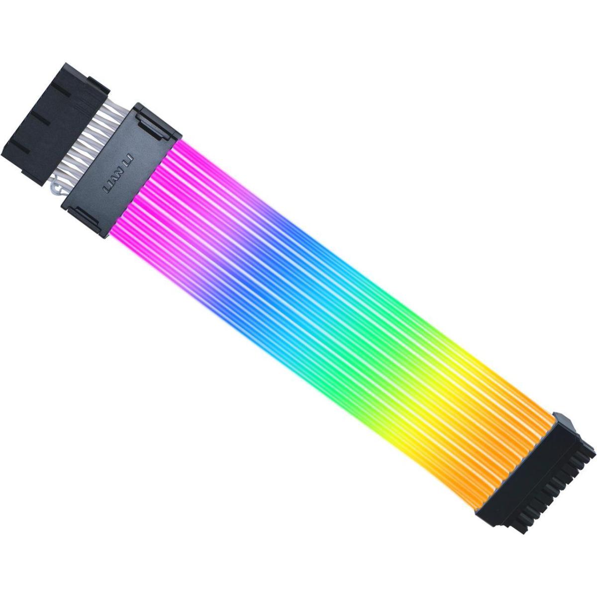Lian Li Strimer Wireless 24P Addressable RGB Extension Cables For 24-Pin Motherboard, L-wireless Sync w/ Included 2.4GHz Controller, L-Connect 3 Software For Complete Control