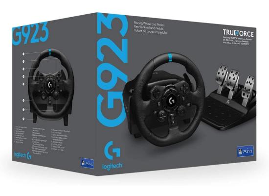 Logitech G923 Trueforce Sim Racing Wheels & Pedals, Up To 1000 Hz Force Feedback, Dual Clutch Launch Control - For PS5, PS4 & PC