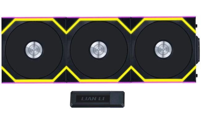 Lian Li UNI FAN SL Wireless 120 Kit w/ Dual Zone ARGB, High Performance Triple Pack, Daisy-Chain Style, 2.4 GHz Wireless Controller (Included) - Black
