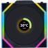 Lian Li UNI FAN SL Wireless LCD 120 Kit w/ Dual Zone ARGB, High Performance Triple Pack, 1.6" IPS Full color LCD Display, Daisy-Chain Style, 2.4 GHz Wireless Controller (Included) - Black
