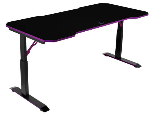 Cooler Master GD160 Black&Purple Gaming Desk,Full Surface MousePad,160cm Length,3 Levels Height Adjustment,100KG TableTop Durability&Easy Cable Management