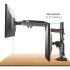 North Bayou (GF35) Full Motion Ergonomic Desk Mount Dual Monitor Arm, Up To 17-27" Size & 2-9kg Weight, Horizontal Or Vertical 360° Rotation, Vesa 75mm x 75 mm To 100mm x 100mm Mounting Hole