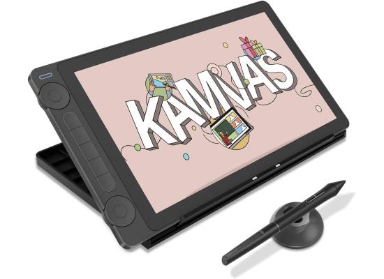 HUION Kamvas 13 (Gen 3) Drawing Tablet with Screen,13.3" Full-Laminated Art Tablet with Anti-Sparkle Canvas Glass 2.0, 99% sRGB, PenTech 4.0, 16384 Pen Pressure, Dual Dial for PC, Mac, Android, Black