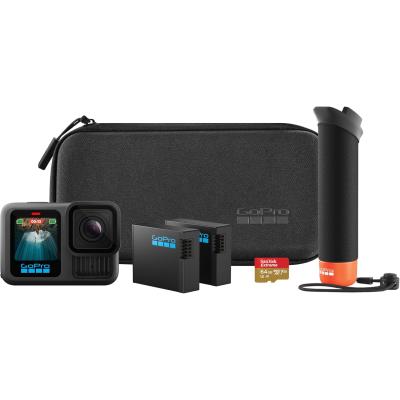GoPro HERO13 Black Accessory Bundle - Includes The Handler, 2 Enduro Batteries, 2 Curved Adhesive Mounts, 64GB SanDisk MicroSD Card, and Carrying Case