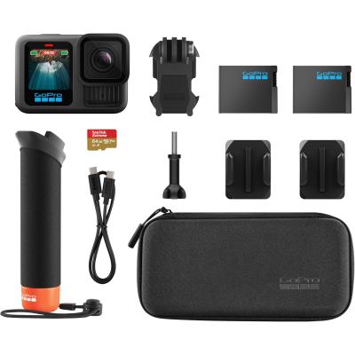 GoPro HERO13 Black Accessory Bundle - Includes The Handler, 2 Enduro Batteries, 2 Curved Adhesive Mounts, 64GB SanDisk MicroSD Card, and Carrying Case