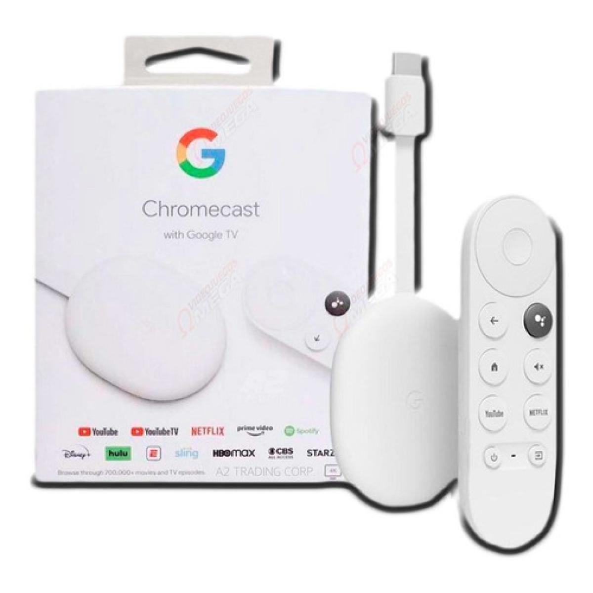 Google Chromecast 4th Gen 4K HDR HDMI Streaming/Mirroring To TV w/ Google TV Wifi & Bluetooth - White