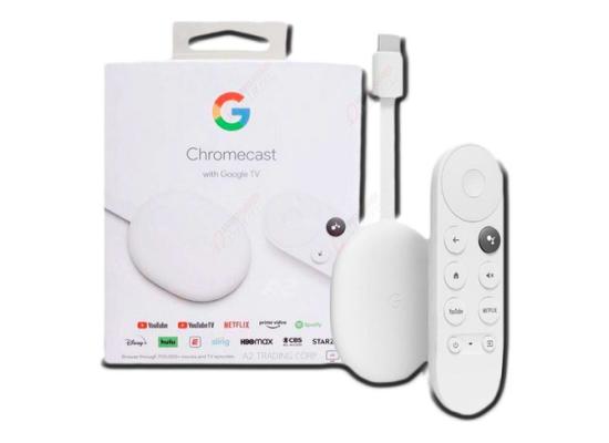 Google Chromecast 4th Gen 4K HDR HDMI Streaming/Mirroring To TV w/ Google TV Wifi & Bluetooth - White