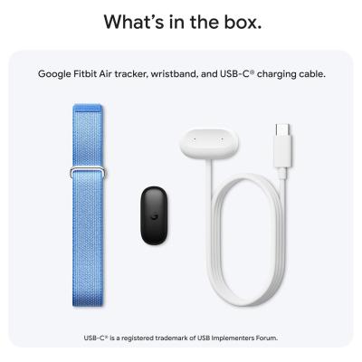 Google Fitbit Air Screenless Activity Tracker – Heart Rate, Sleep Tracking, 7-Day Battery