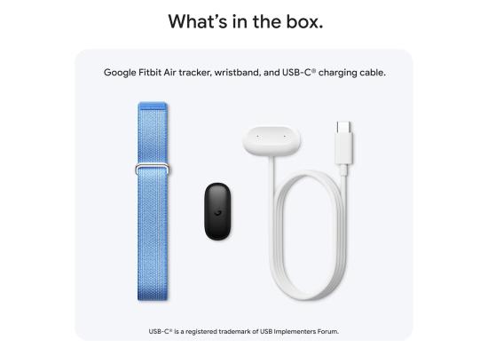 Google Fitbit Air Screenless Activity Tracker – Heart Rate, Sleep Tracking, 7-Day Battery