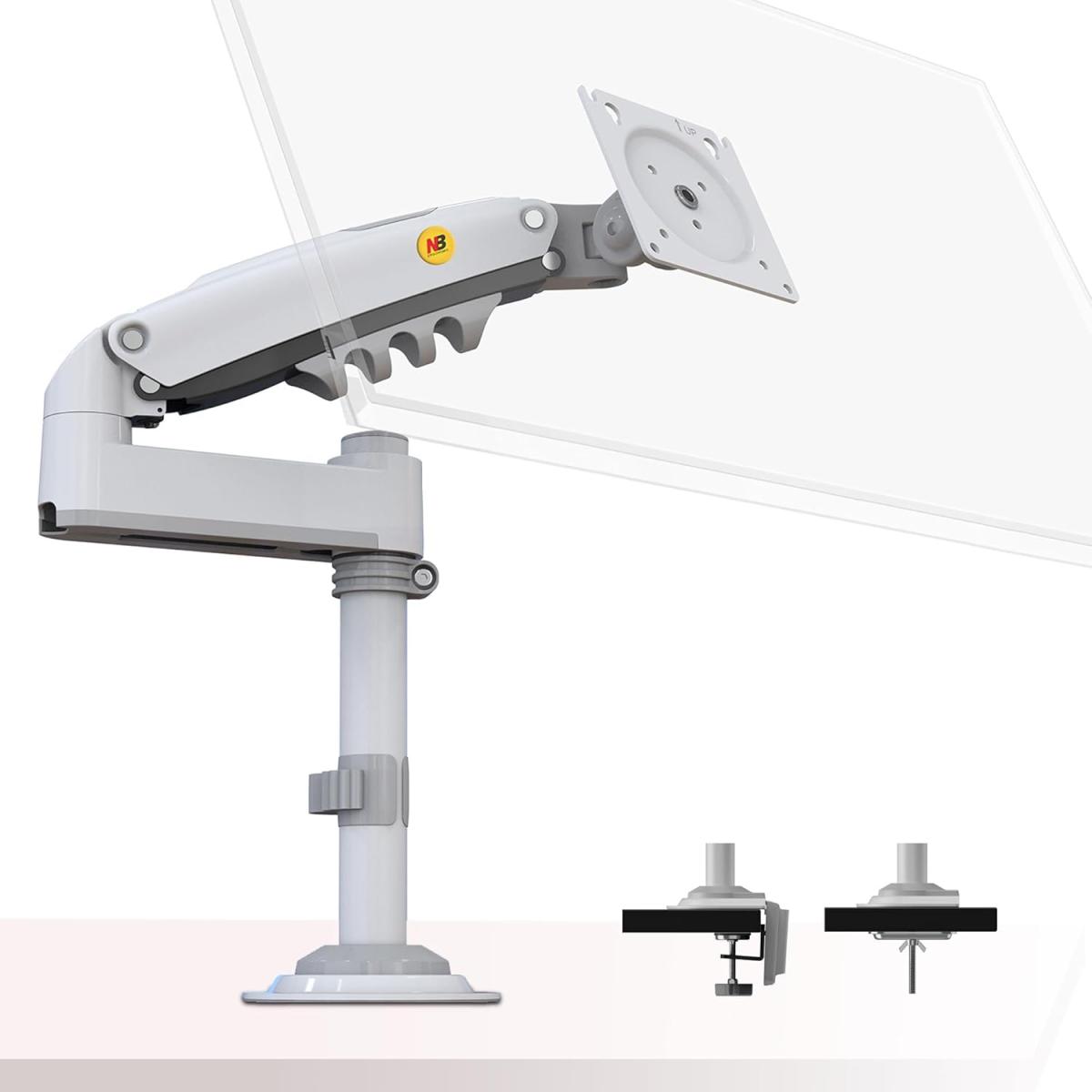 North Bayou (NB H100) Ergonomic Desk Mount Single Monitor Arm, Up To 17-30