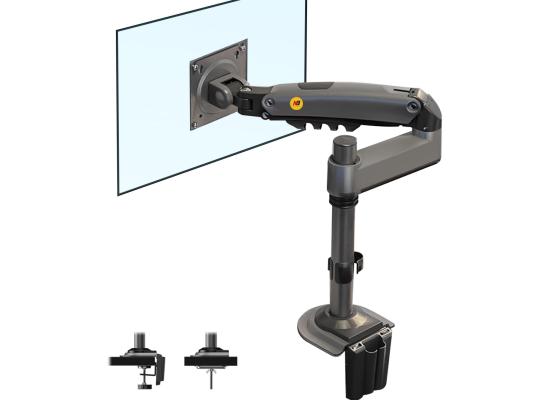 North Bayou (NB H100) Ergonomic Desk Mount Single Monitor Arm, Up To 17-30" Size & 2-9kg Weight, Horizontal Or Vertical 360° Rotation, Vesa 75mm x 75 mm To 100mm x 100mm Mounting Hole