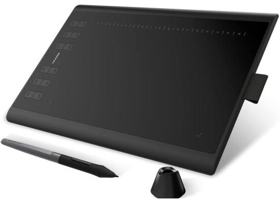 HUION Inspiroy H1060P Graphics Drawing Tablet , 8192 pressure sensitivity levels , Battery-Free Stylus, Digital Art Tablet.