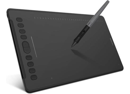 HUION Inspiroy H1161 Graphics Drawing Tablets  (Pen Display), Pen tablet H1161 that boasts 220PPS report rate and 8192 levels of pressure sensitivity : For PC/MAC/ (Black)